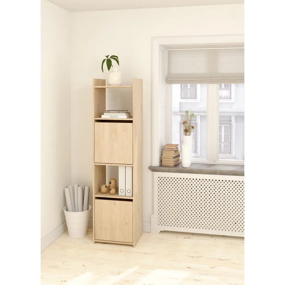 Boekenkast Naturel - 40x41x155cm - Function Plus