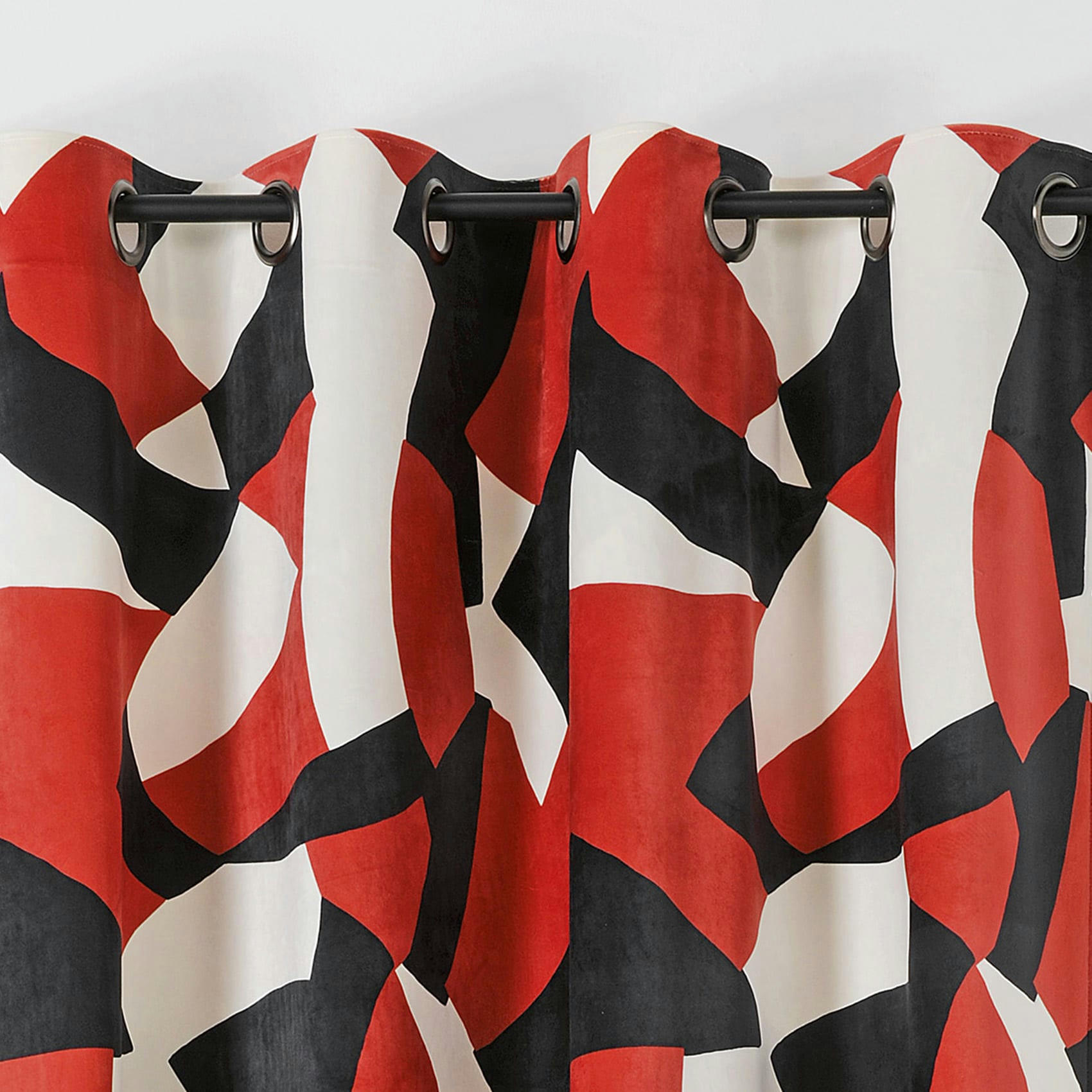 - Rideau d'ameublement camo polyester terracotta 145x240 cm