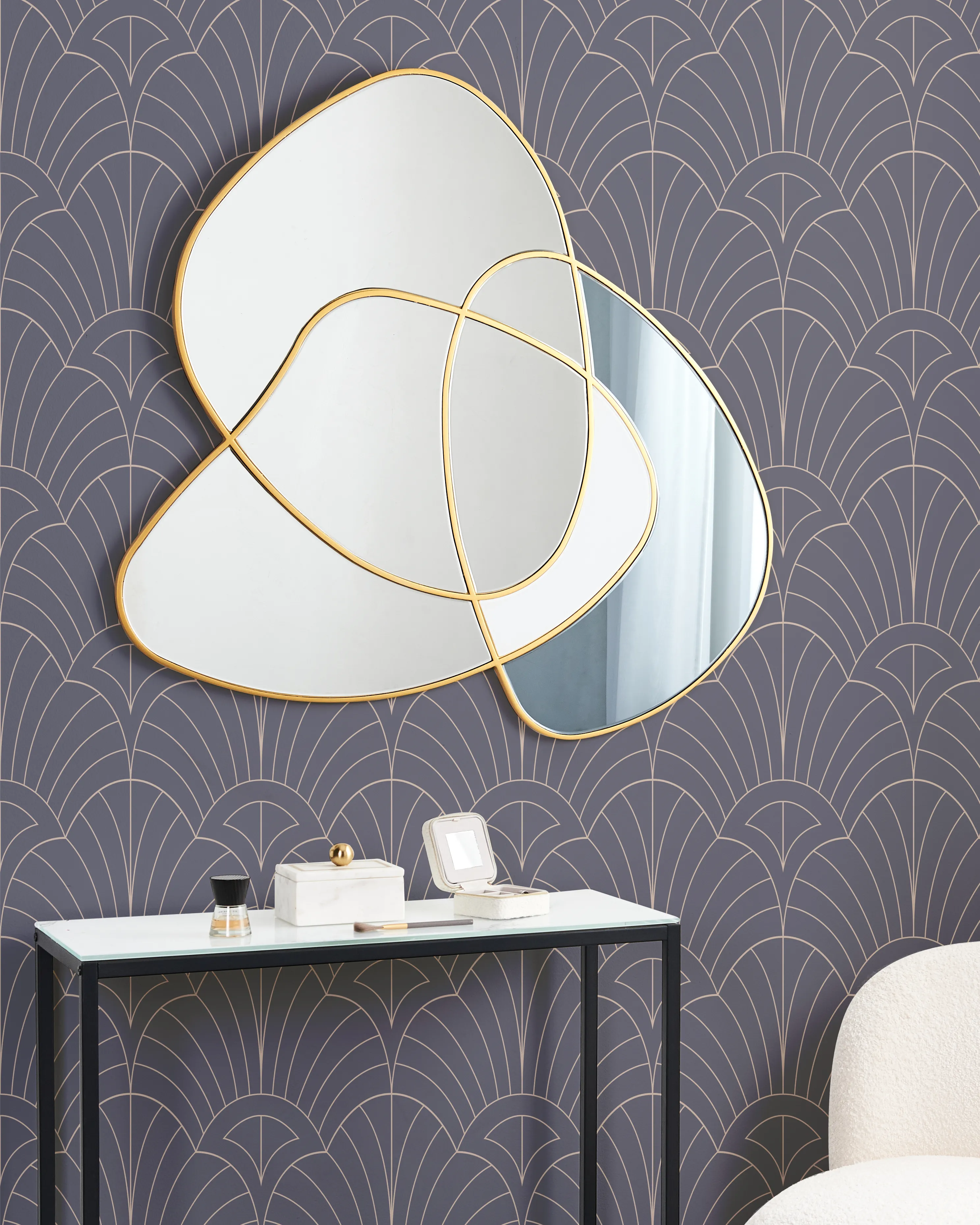 Wall Mirror TAILLY 99 cm 89 cm Gold