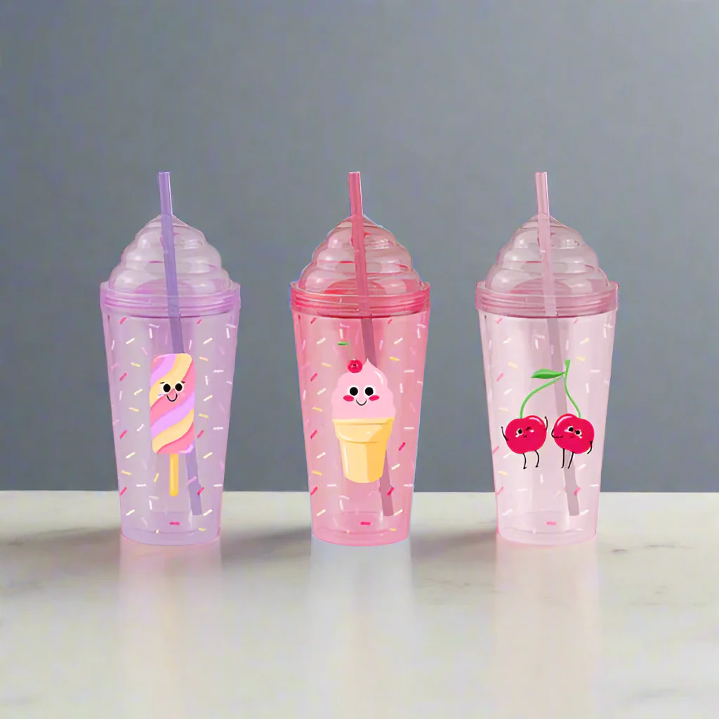 Summer Days Ice Cream Tumbler & Straw