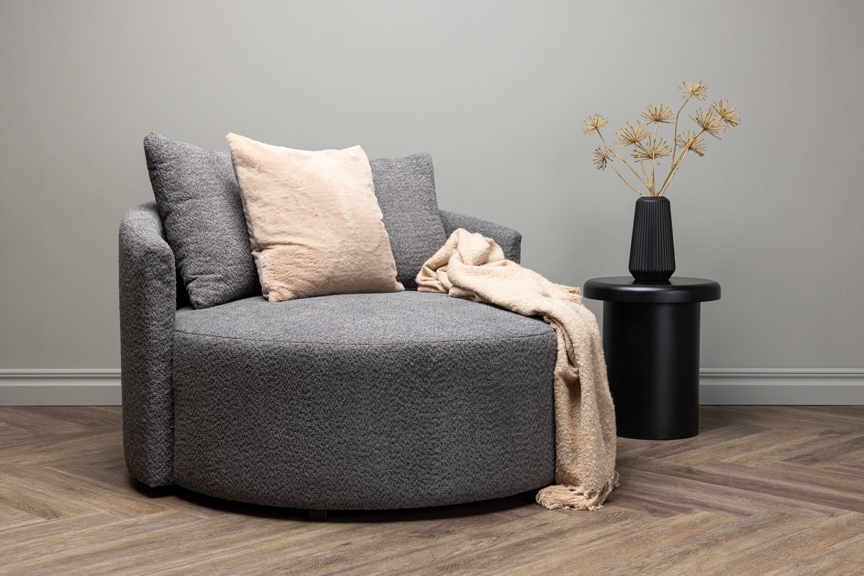 Rebellenclub Vaian Loungefauteuil XL - Grijs