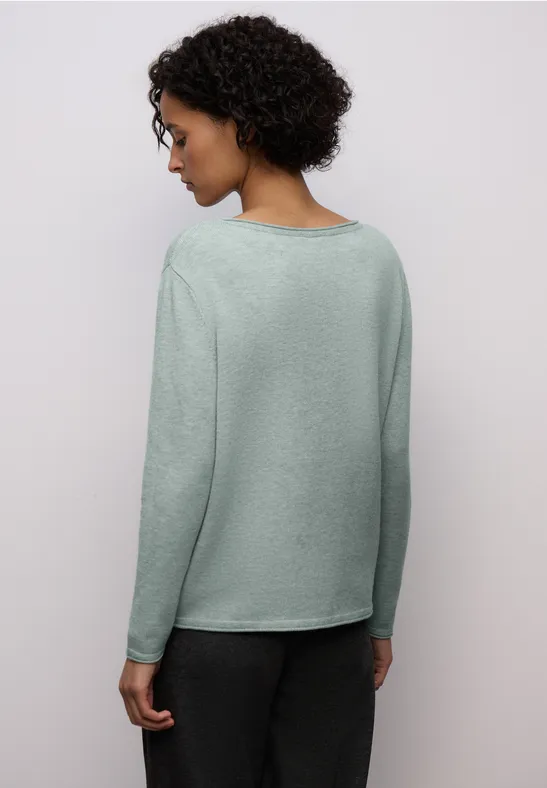 Pullover mit gerolltem Saum