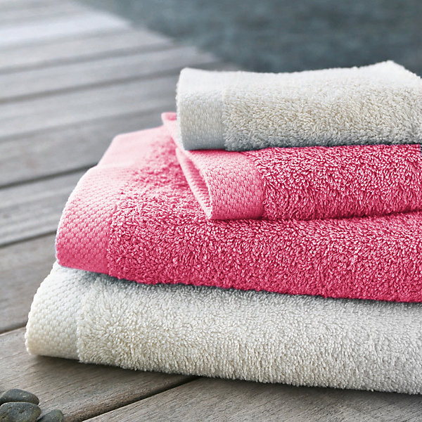 Parure de bain 6 pièces PURE Fraise 550g/m2