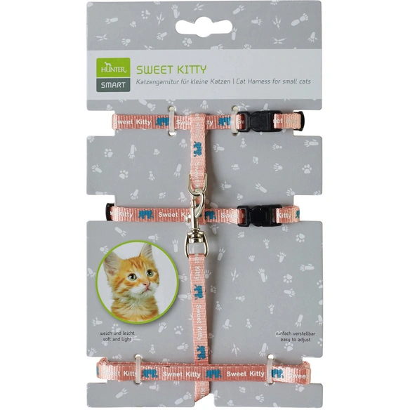 Welpen- und Katzengarnitur »Sweet Kitty«, für Katzen, Nylon, rosa