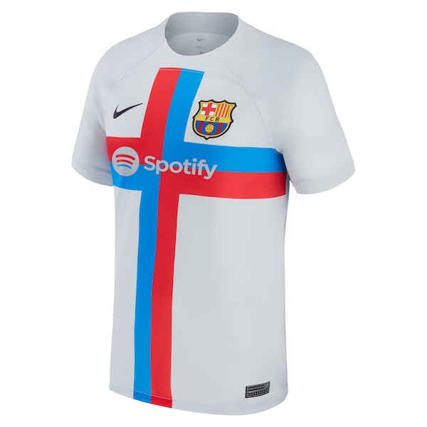 Gavi Barcelona Nike 2022/23 Third Breathe Stadium Replica Player Jersey - Gray