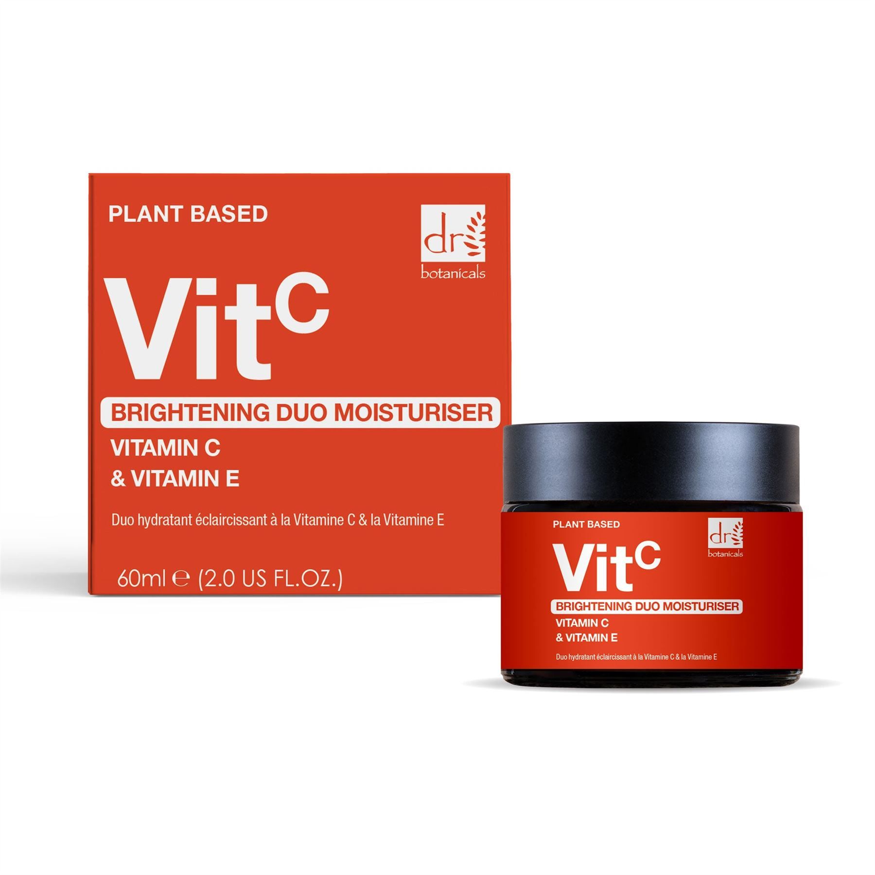 Dr. Botanicals Brightening Duo Anti-Ageing Moisturiser with 1% Vitamin C & Vitamin E 60ml for Brightening and Even Skin Tone