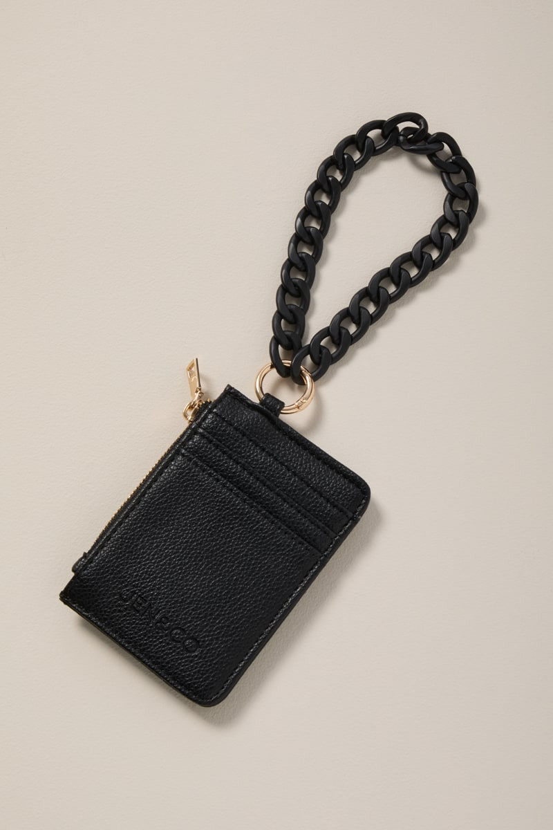 Ashley Faux Leather Card Case Wristlet
