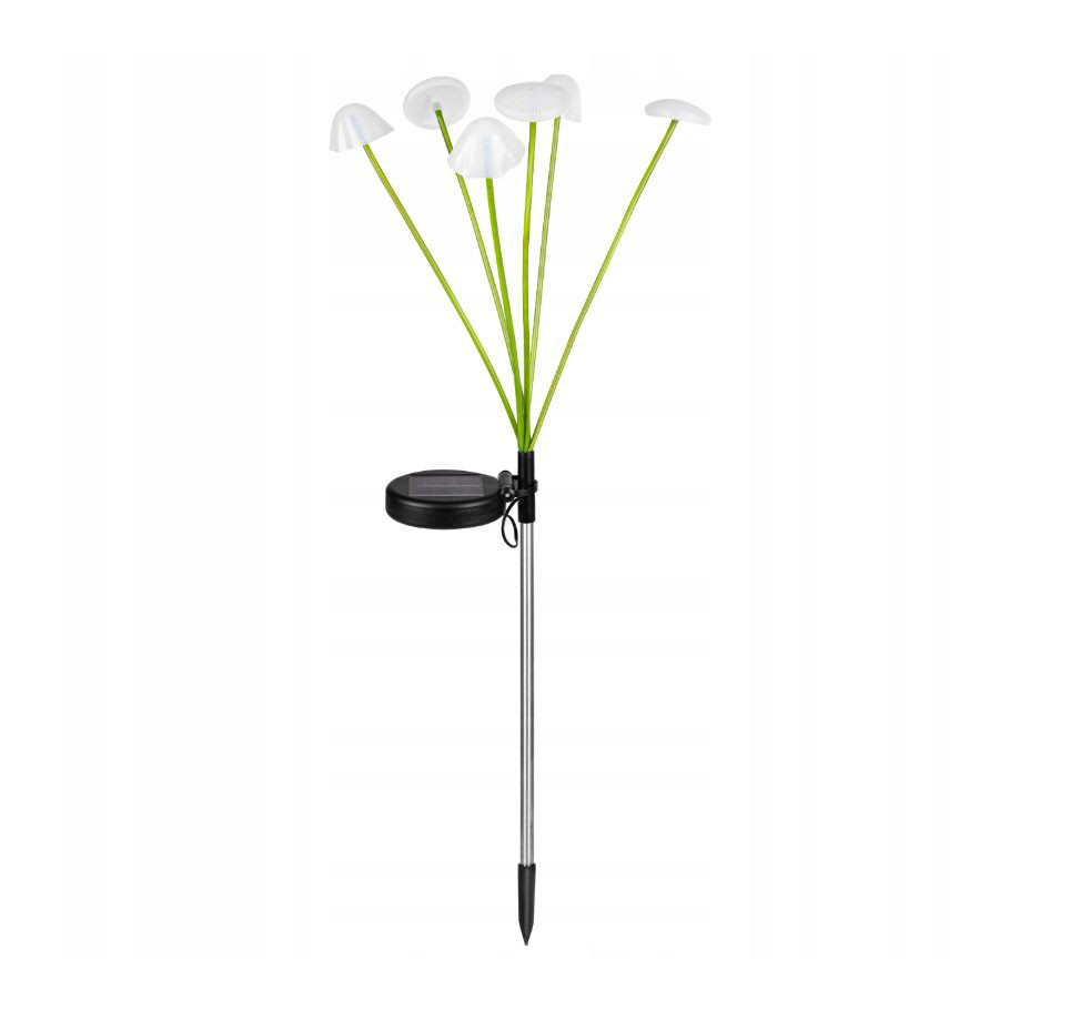 Grzybki lampa solarna ogrodowa wbijana H72 LED