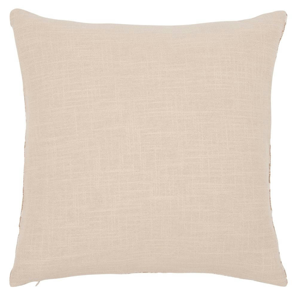 HOKKAIDO - Housse de coussin en coton tissé jacquard beige et blanc 40x40