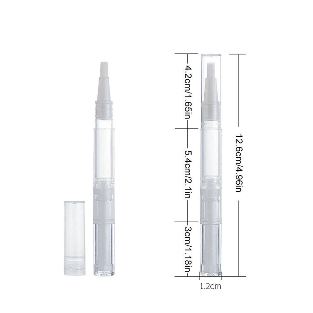 Nordara 20PCS 3ML Empty Twist Nail Polish Cuticle Oil Pens with Brush