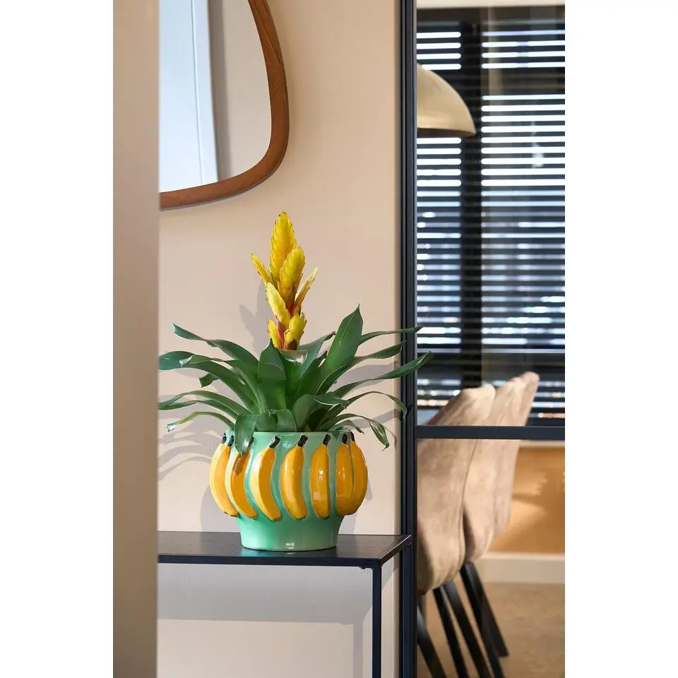 Mica Decorations Moza Bloempot Binnen - H18 x &Oslash;24 cm - Keramiek