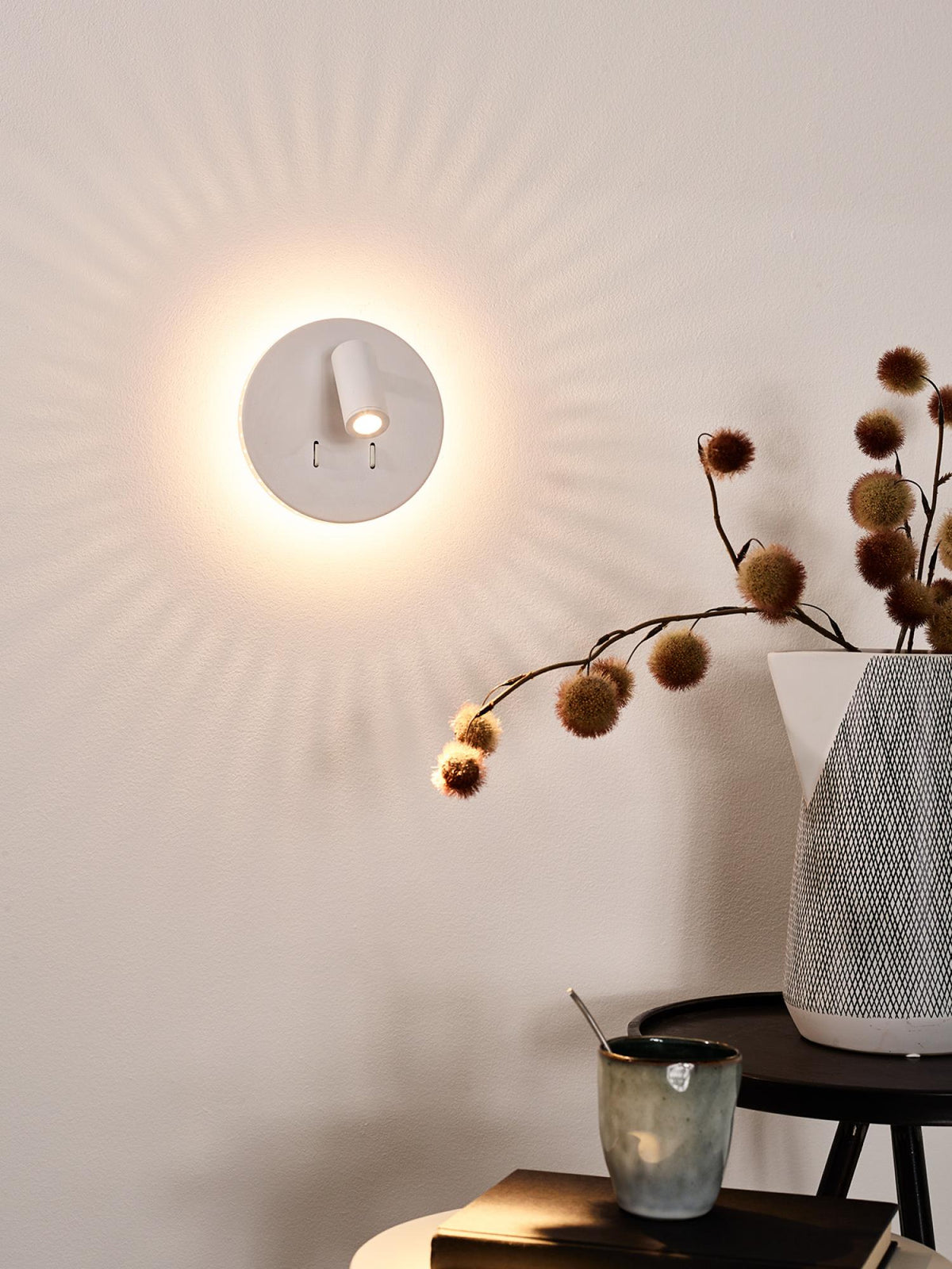 Lucide bedlamp BENTJER - Geïntegreerde LED - Wit