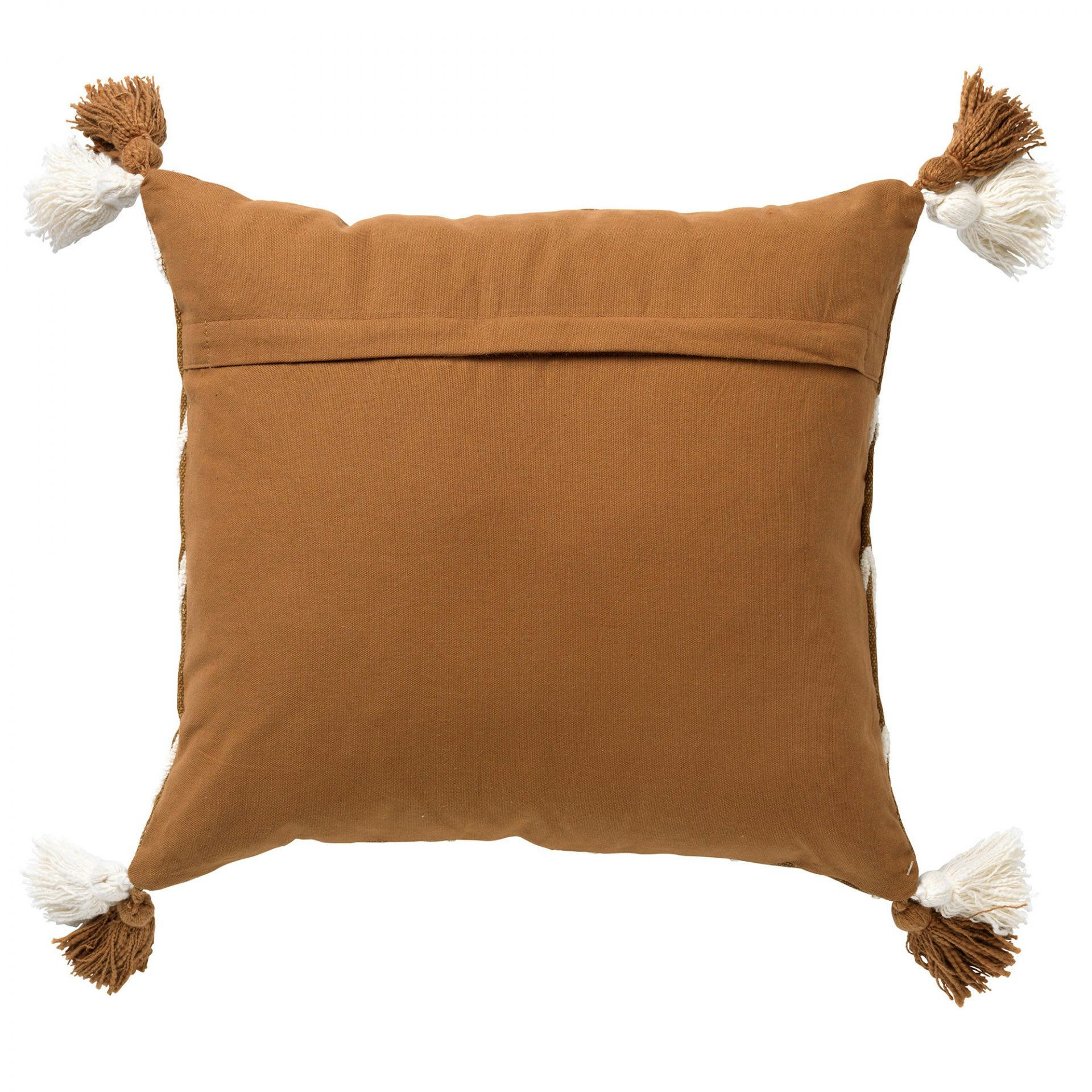 - Housse de coussin marron en coton-45x45 cm avec imprimé rétro
