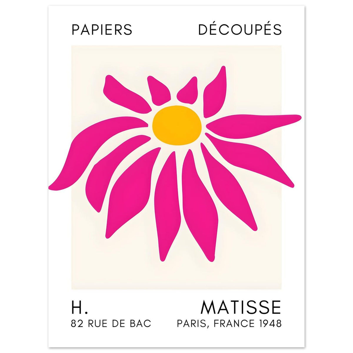 Artfulprints Poster Matisse – Deep sea dance pink  - 30x40 cm - Roze
