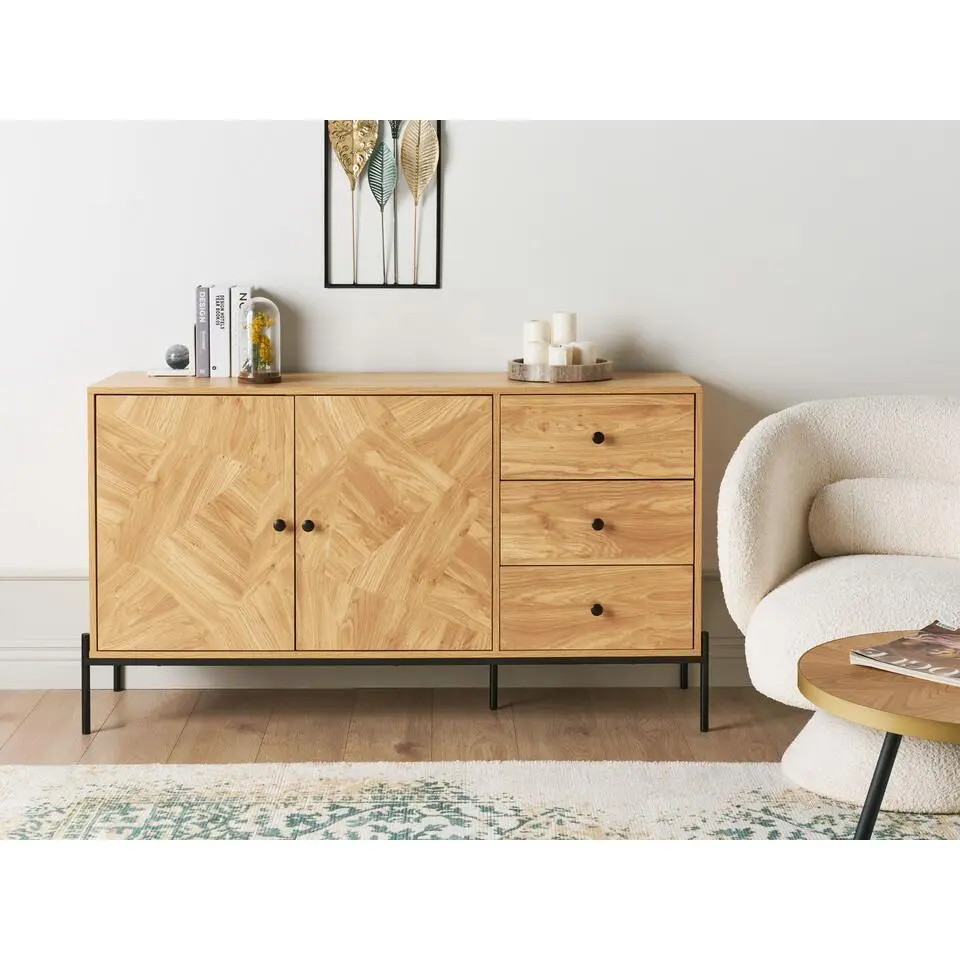ARIZONA - Sideboard - Lichthout/Zwart - MDF
