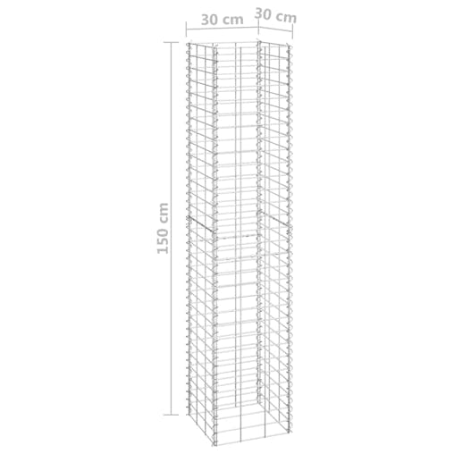 NNEVL Gabion Raised Beds 3 pcs 30x30x150 cm Iron