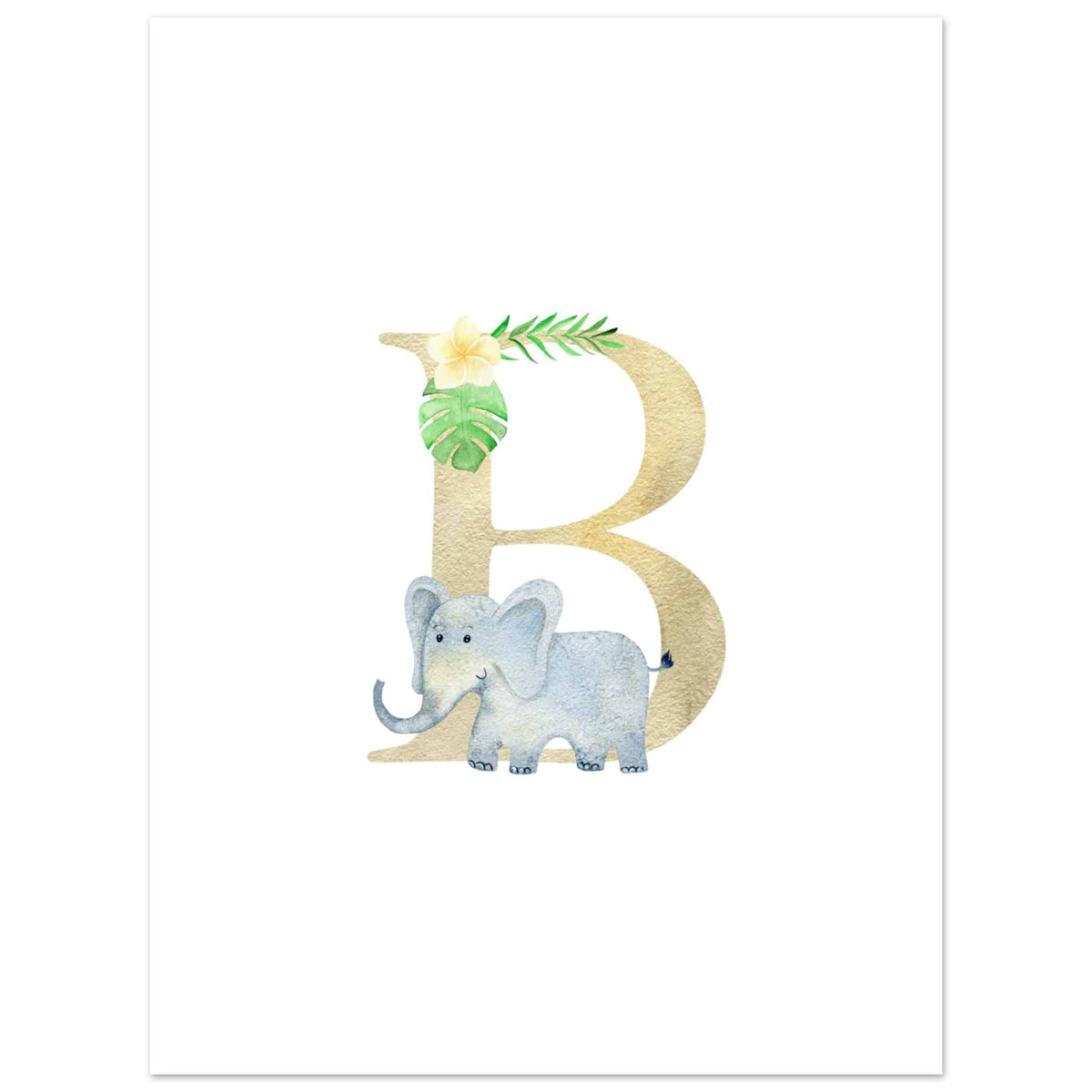 Artfulprints Poster Letter B kindernaam  - 30x40 cm - Meerkleurig