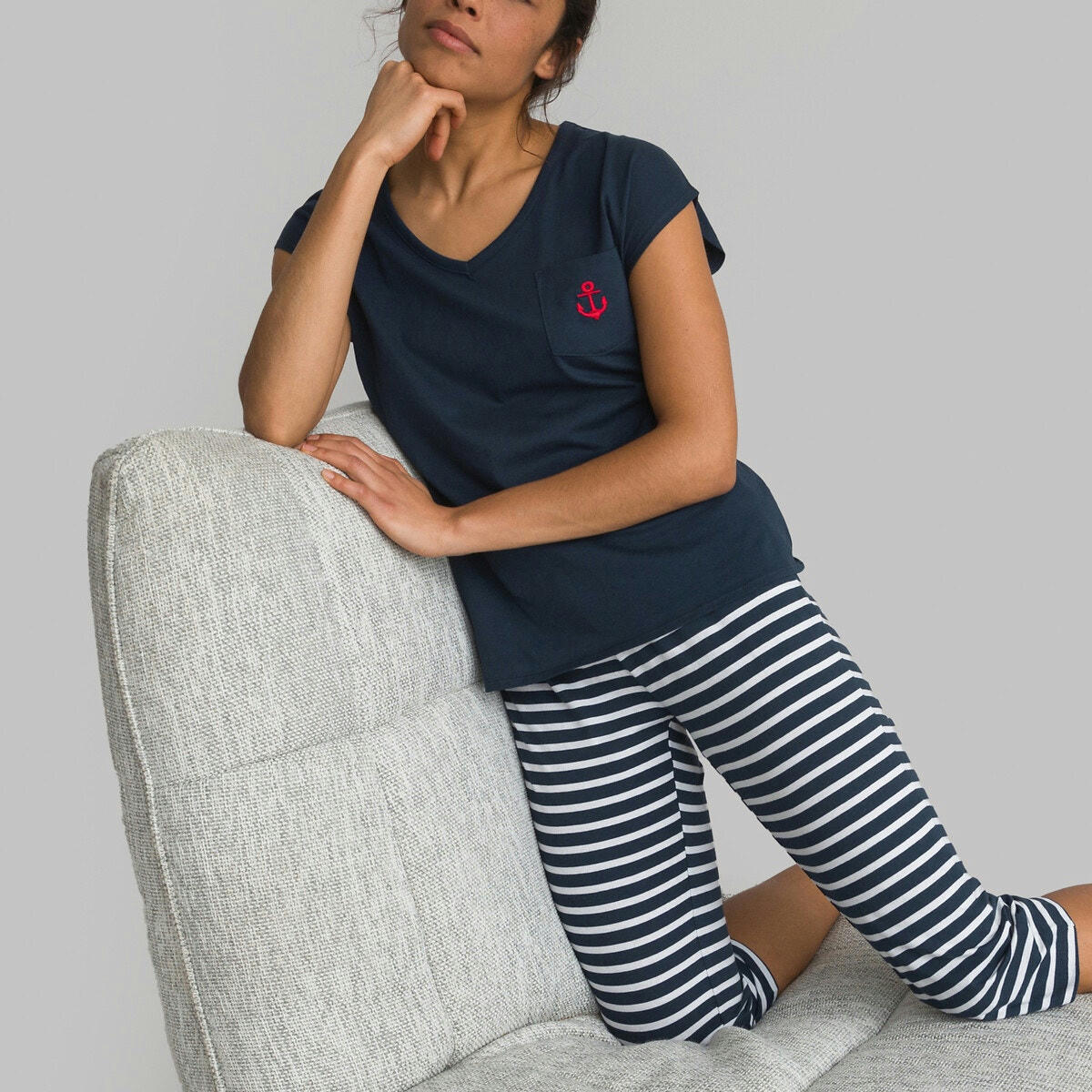 Pyjama pantacourt jersey en coton