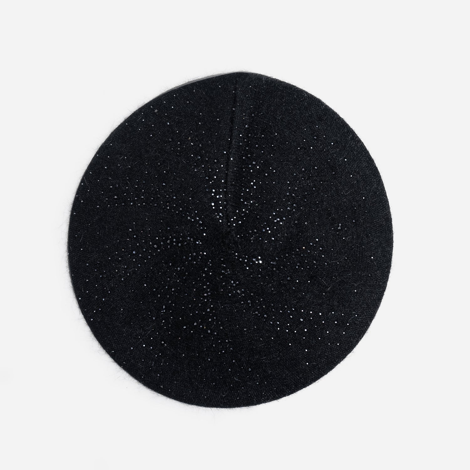 Béret noir à strass