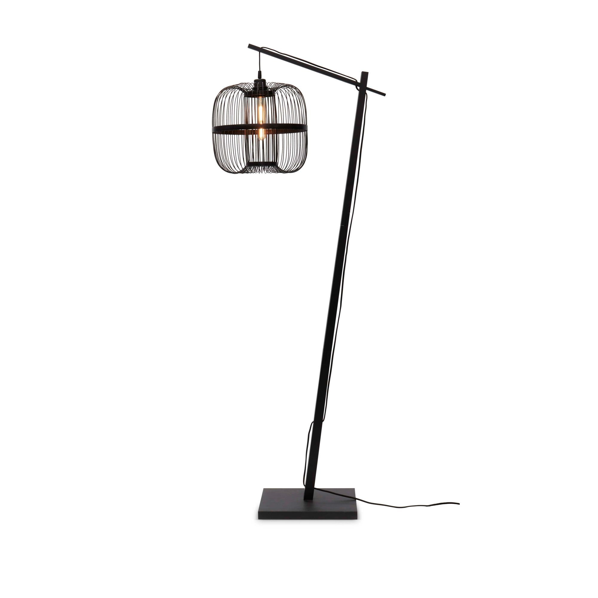 GOOD&MOJO vloerlamp Hokkaido - zwart - Ø35cm