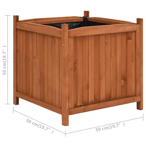 NNEVL Raised Beds 2 pcs 50x50x50 cm Firwood