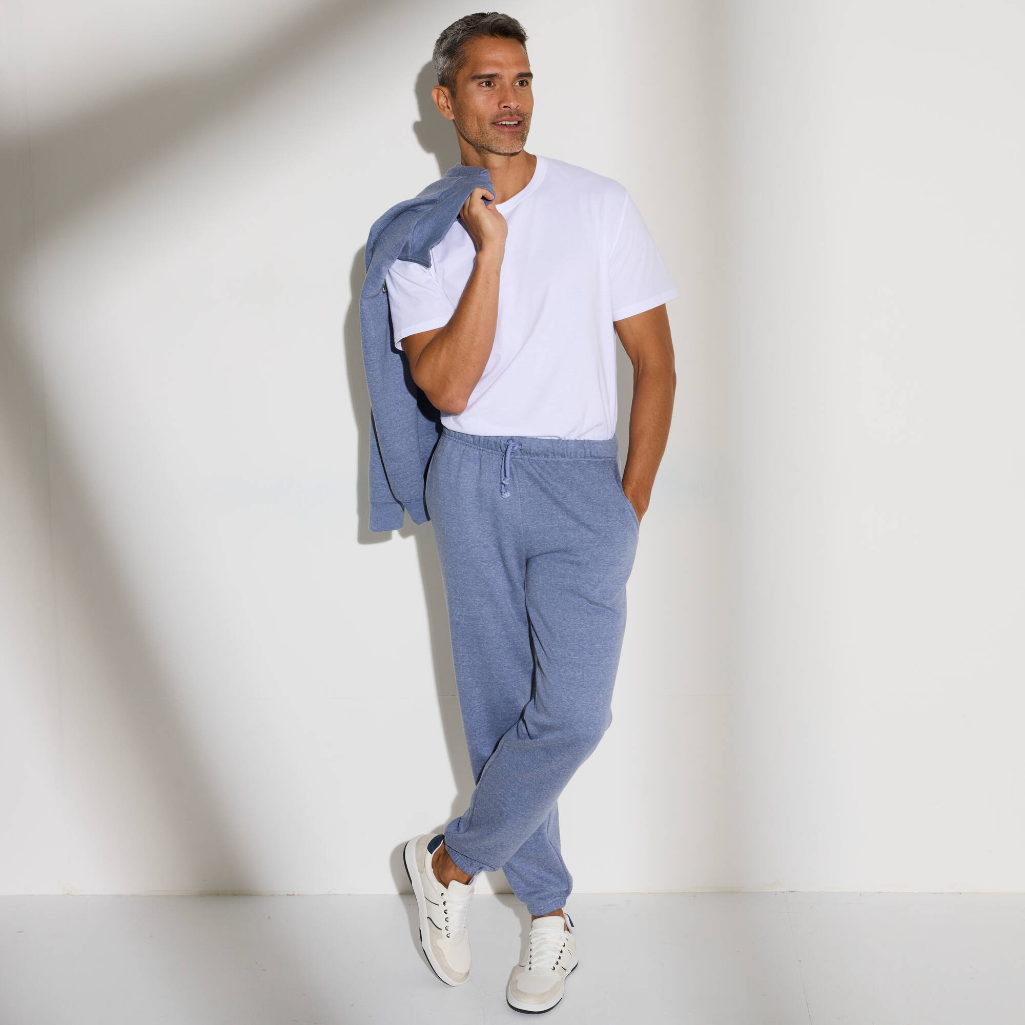 Pantalon jogging molleton bas élastiqué