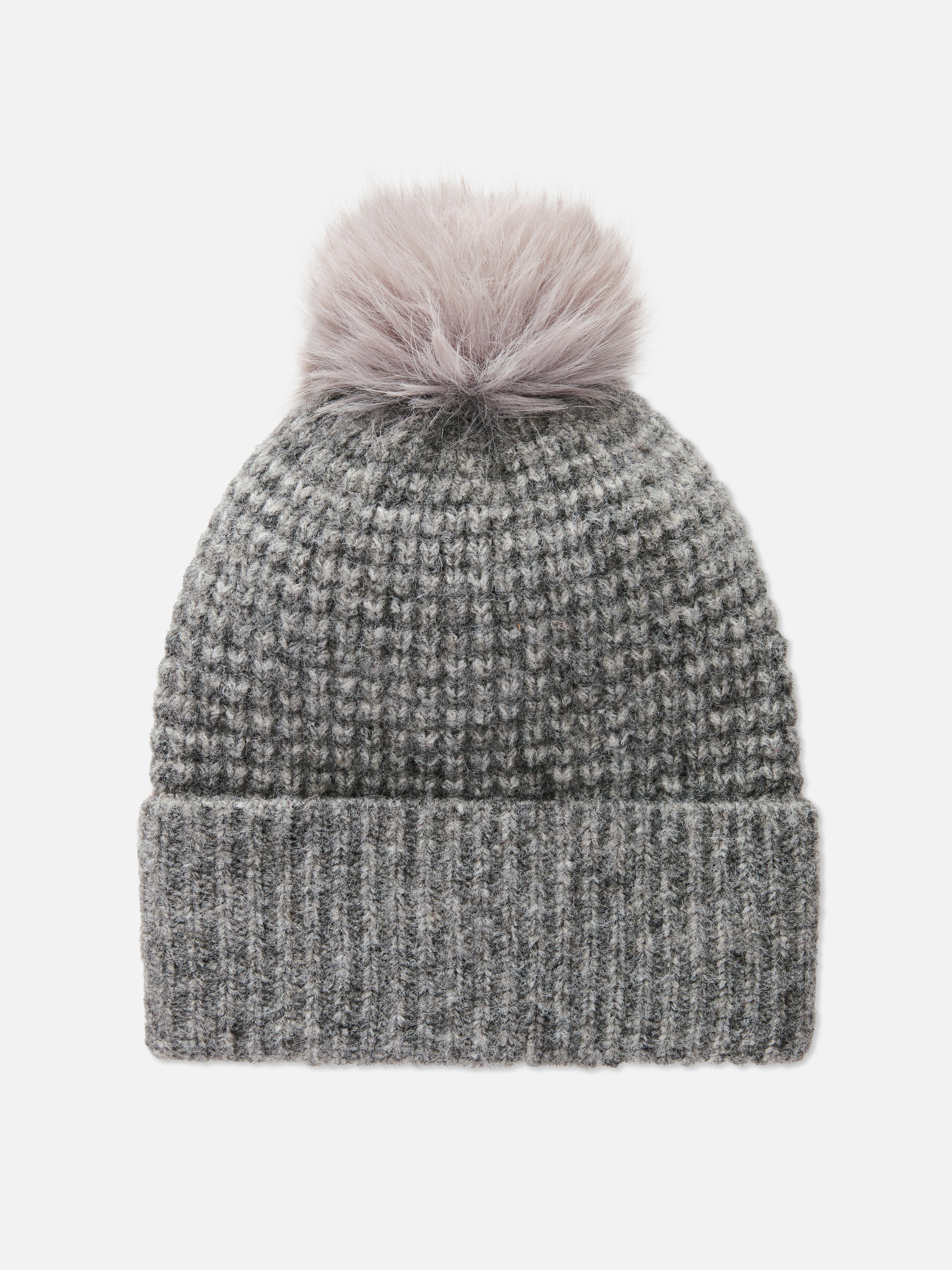 Faux Fur Pom Beanie