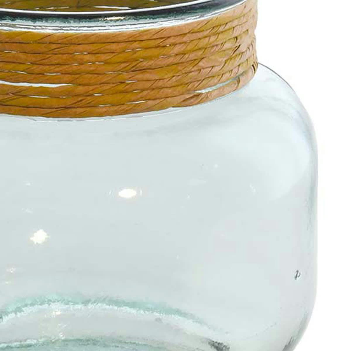 PEROUGES - Photophore en verre recyclé Transparent 18 cm