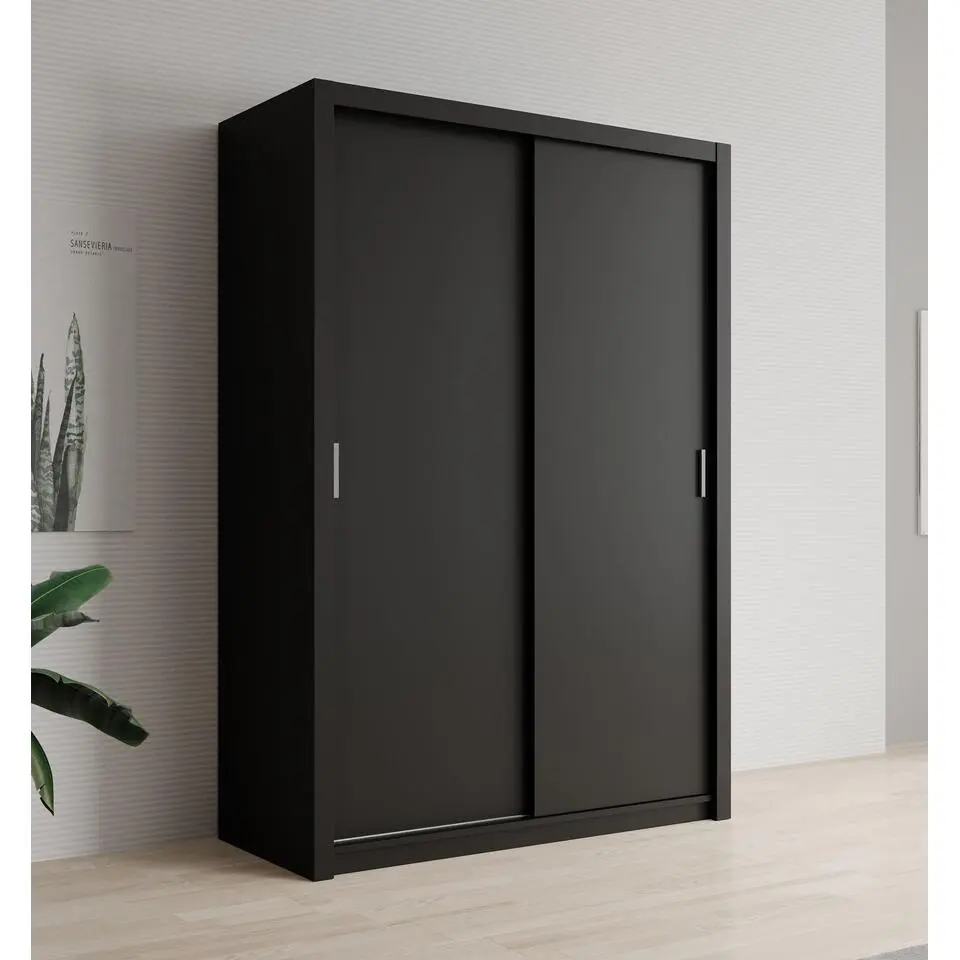 Meubella - Kledingkast Blake - Mat Zwart - 150 cm