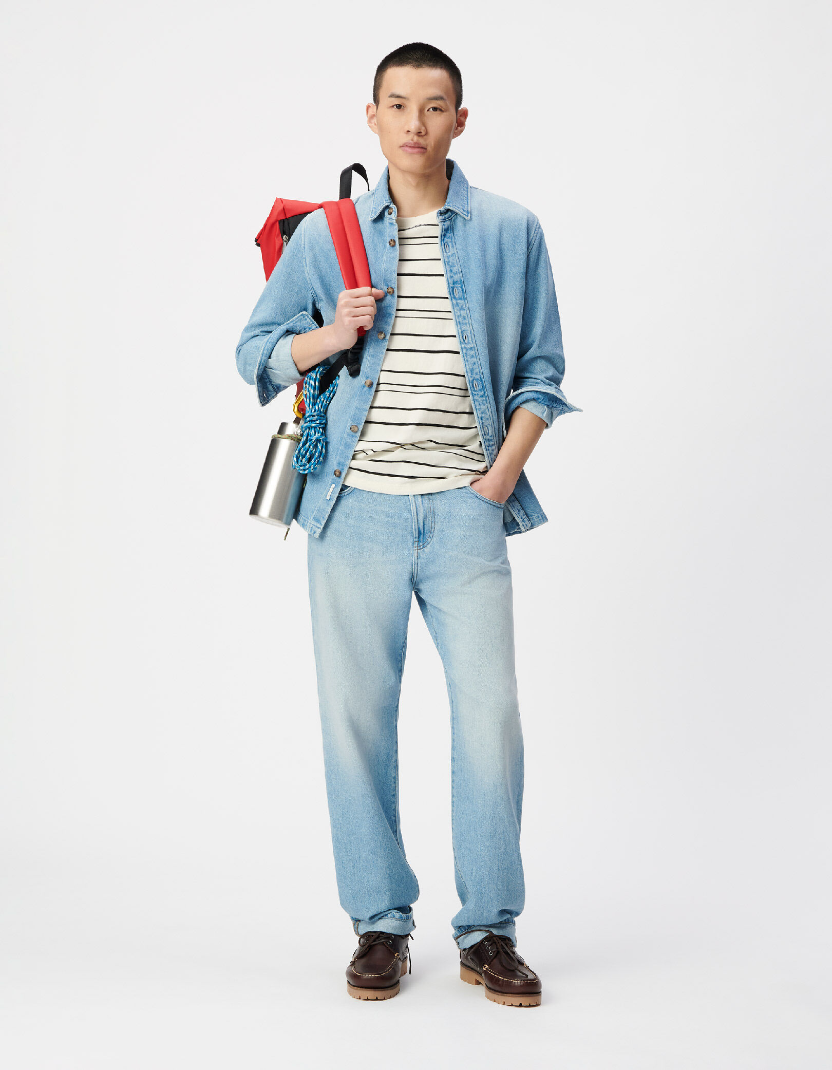Surchemise en jean regular bleu Homme