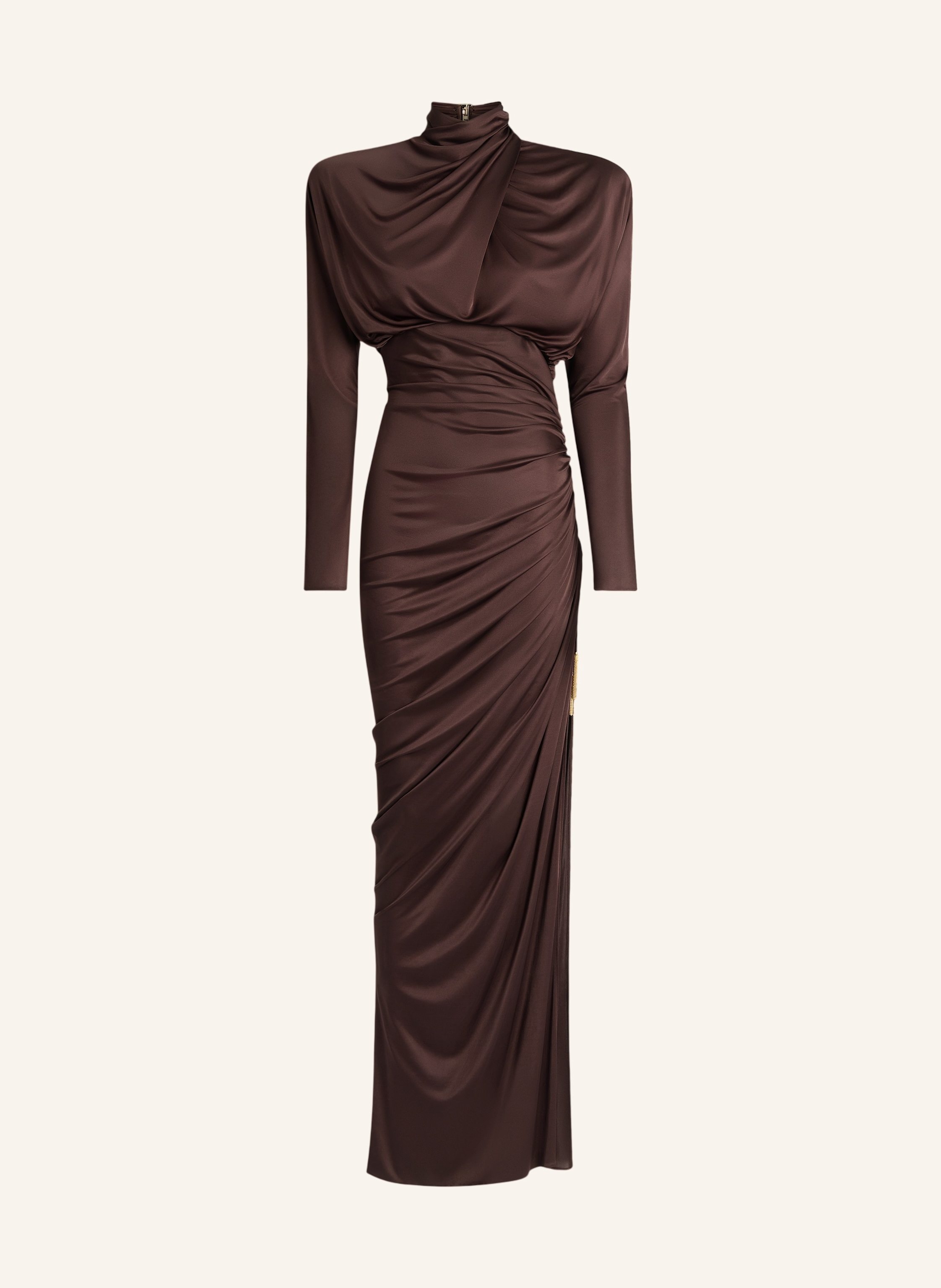 BALMAIN Langes Kleid aus fließendem Jersey