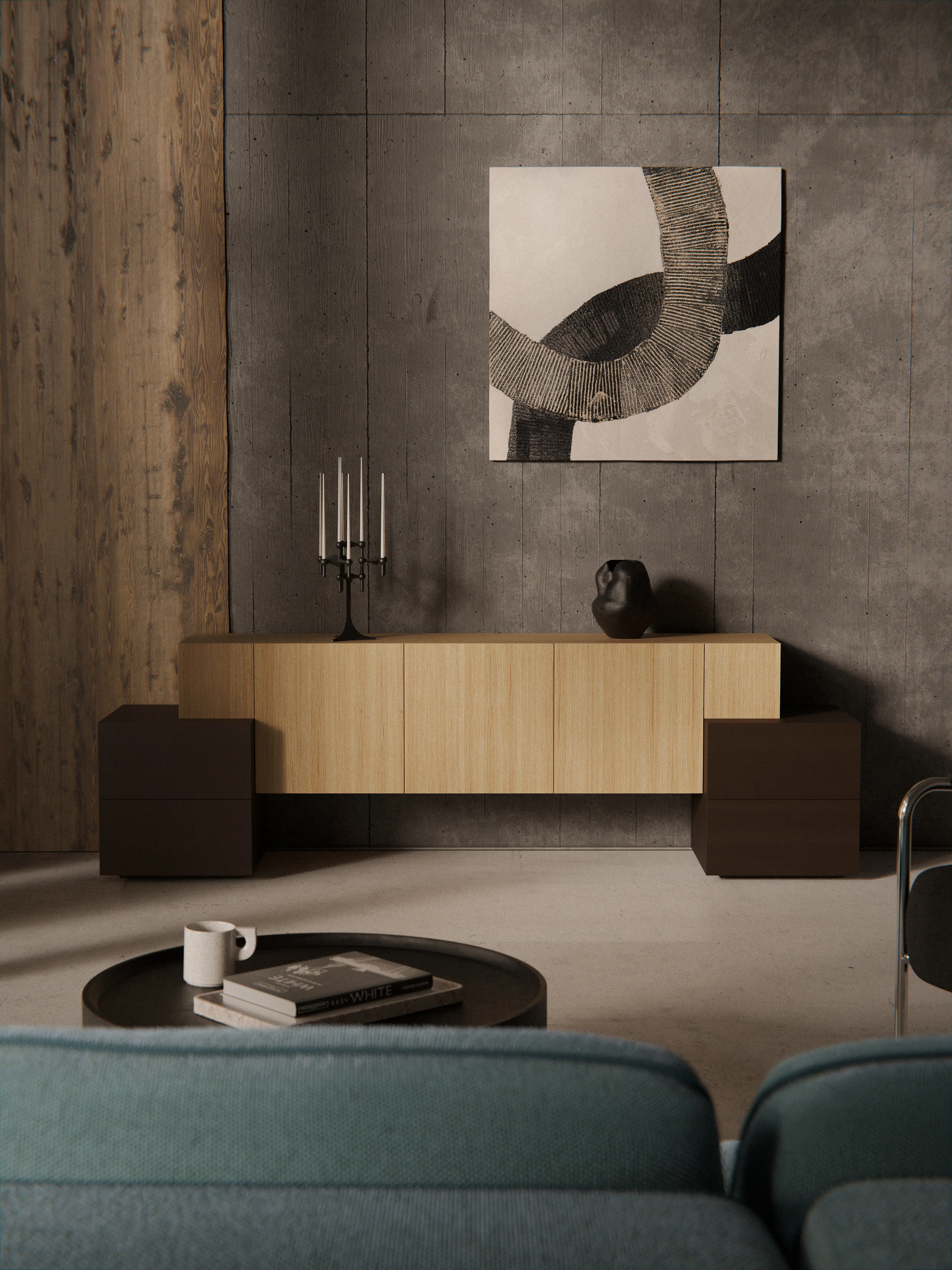 Sideboard Pino aus Holz