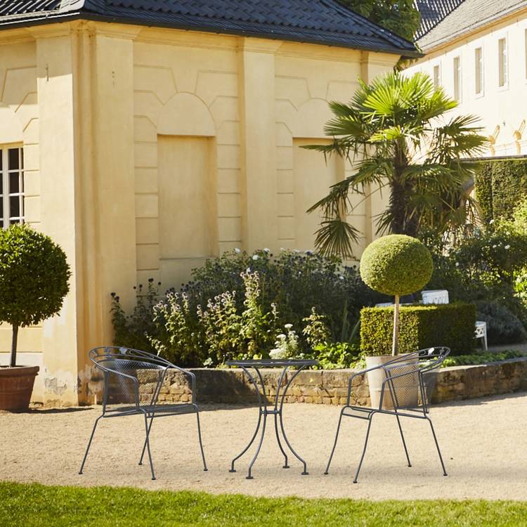 Pacific Elegance 2 Seater Metal Garden Bistro Set - Grey