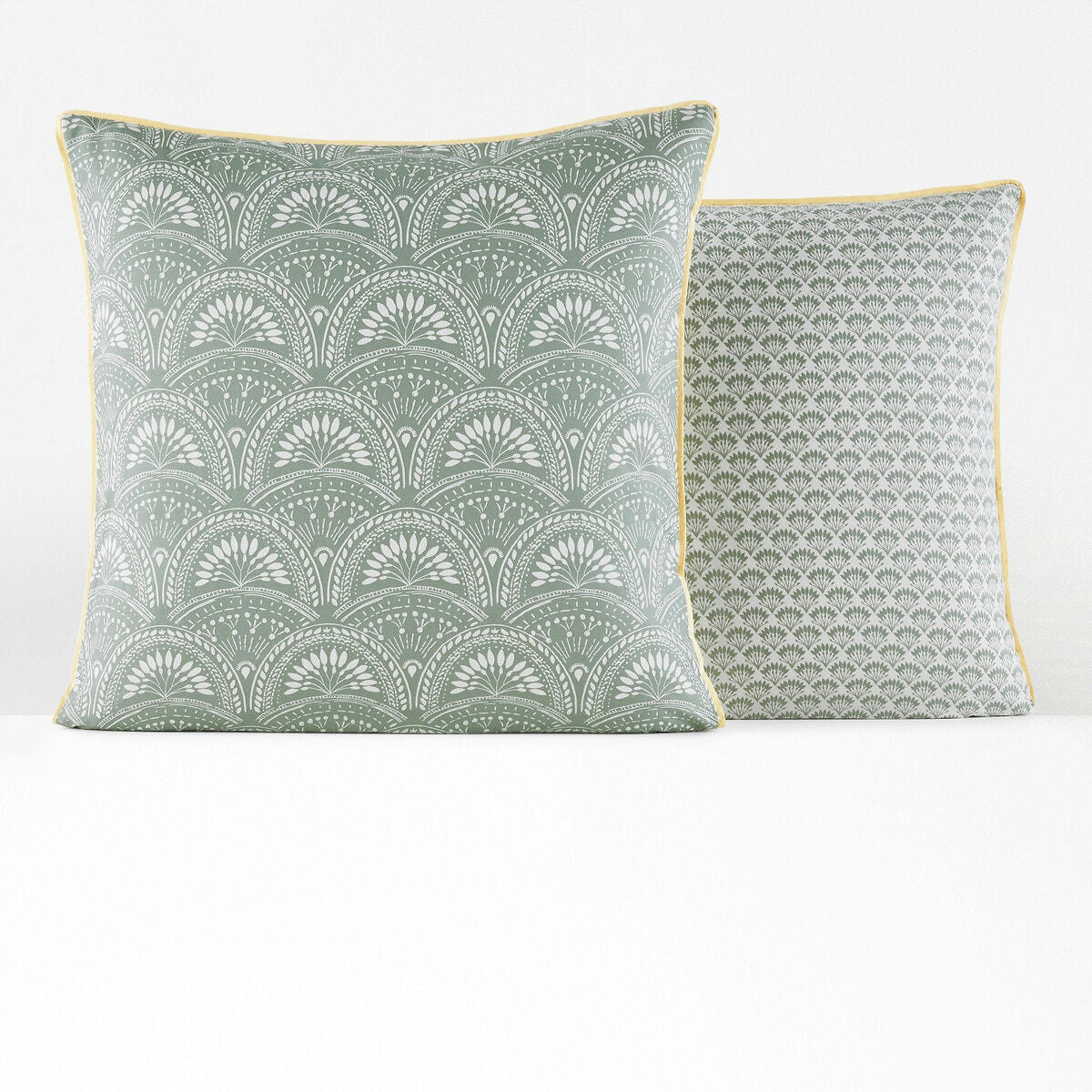 Taie d'oreiller coton lavé, Jaipur vert