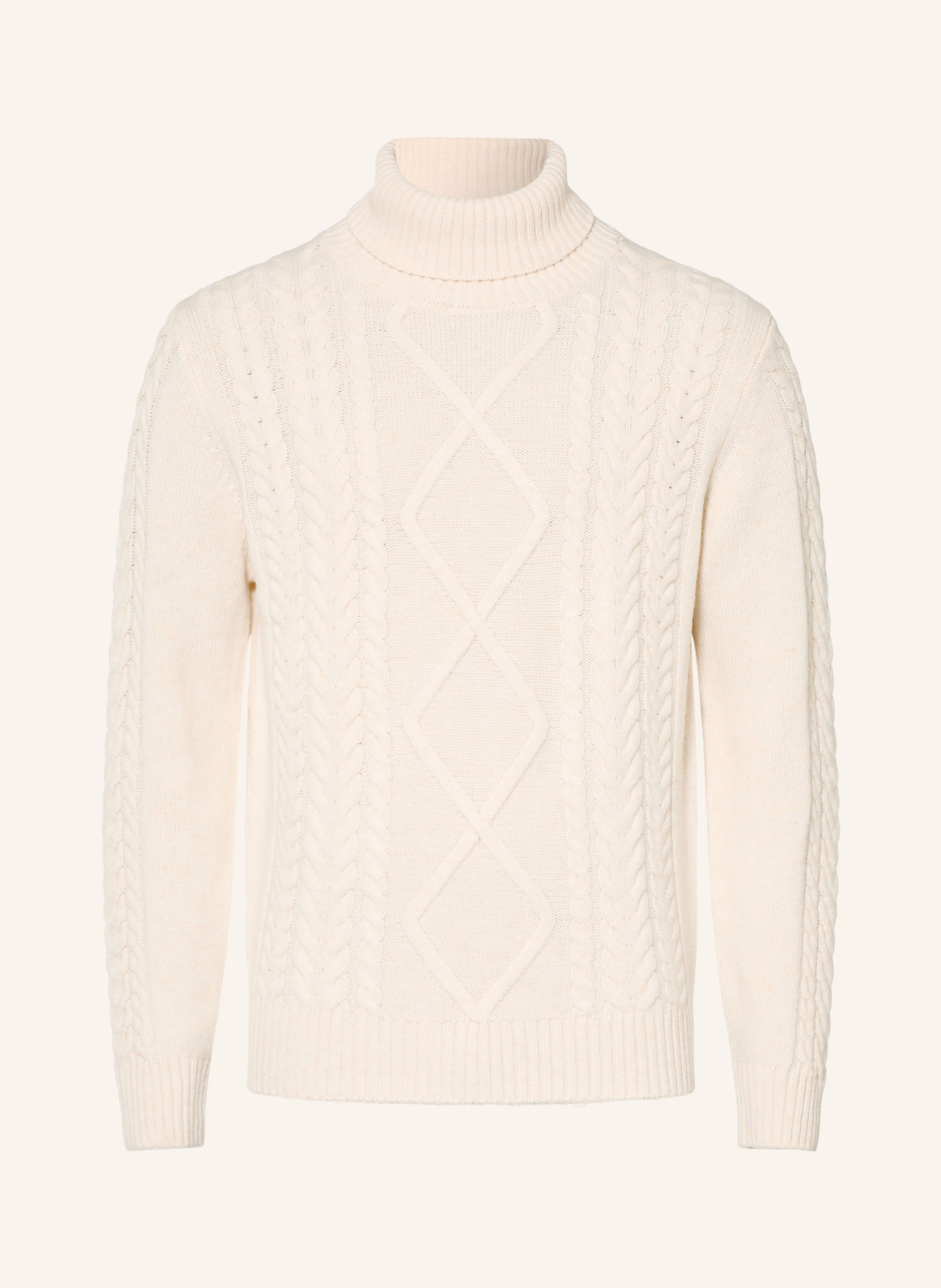 HACKETT LONDON Rollkragenpullover mit Merinowolle