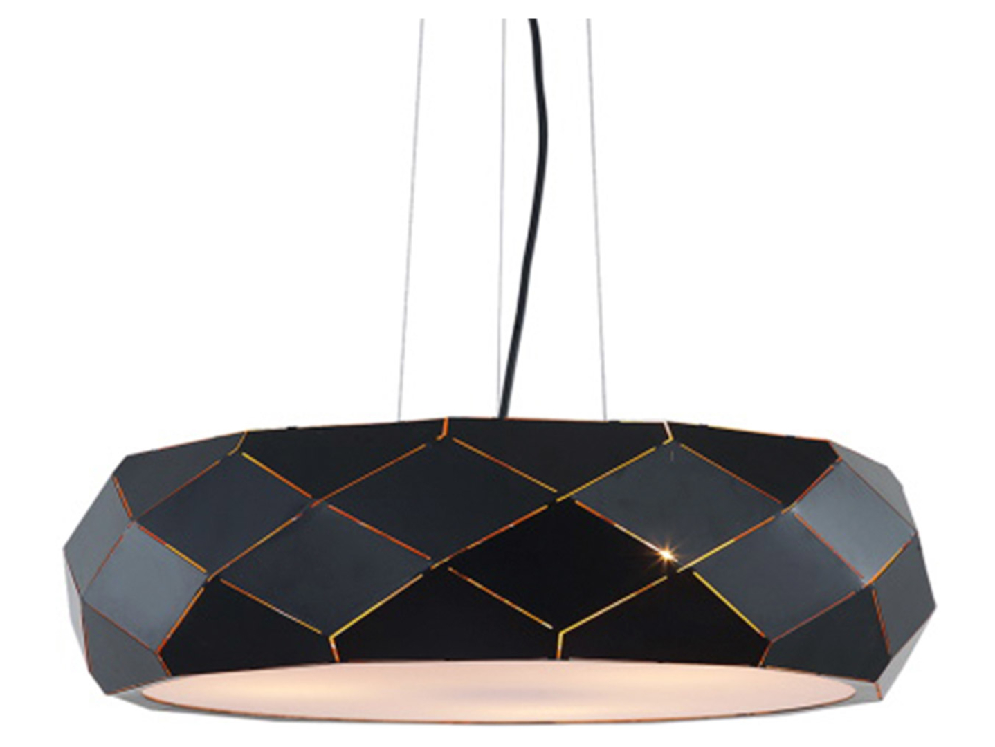Lampa wisząca Reus 3-punktowa metalowa czarna