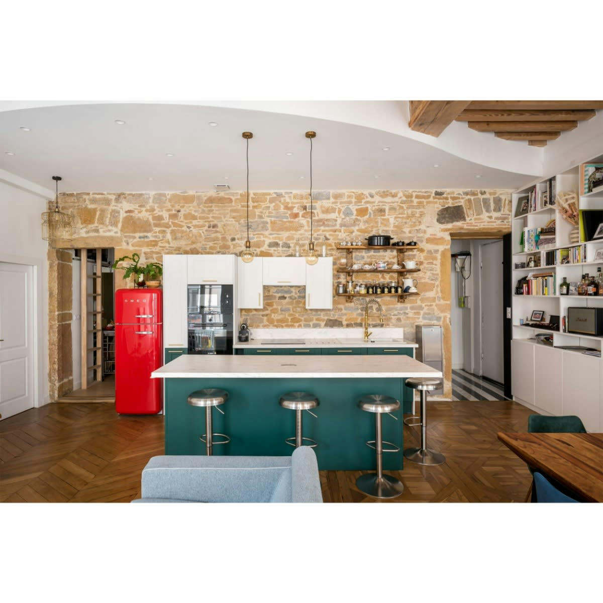 SILVER - Tabouret de bar réglable en métal brossé 60/82 cm (lot de 2)