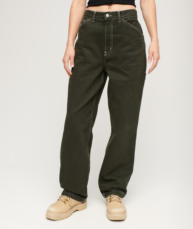 Contrast Carpenter Pants