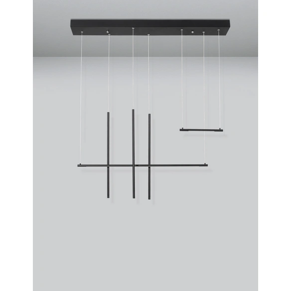 Pendelleuchte »Elettra «, LED, 20 W, Höhe: 200 cm, schwarz