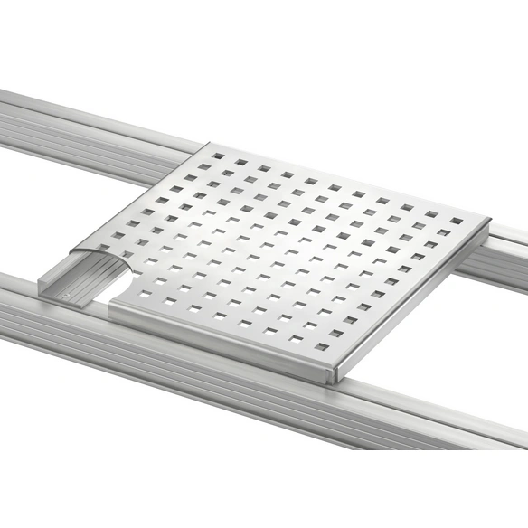 Abflussgitter, Aluminium, silberfarben