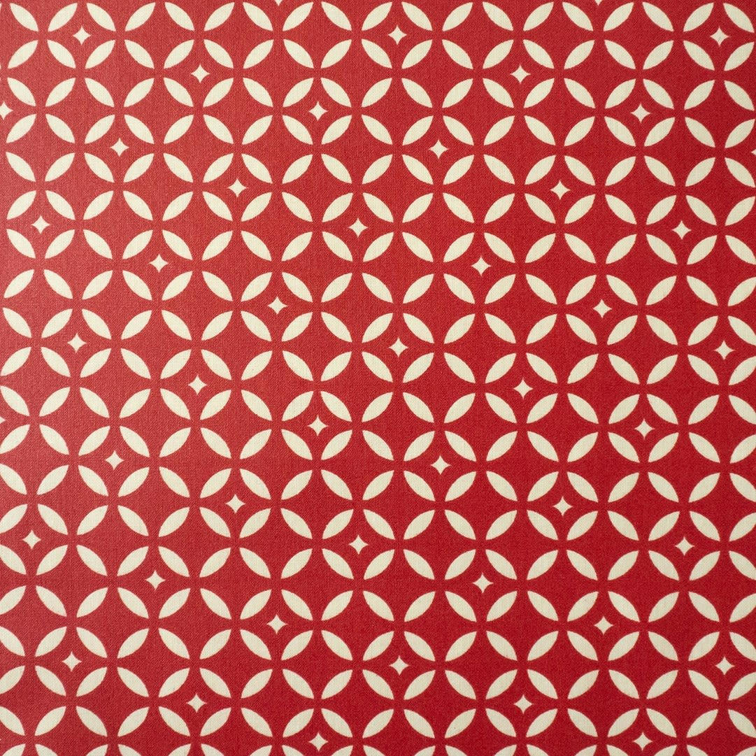 MOSAÏQUE - Nappe enduite carrée 160 x 160 cm rouge