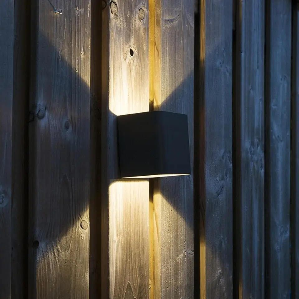 Qazqa up? en downlight lamp evi grijs ge?ntegreerde led