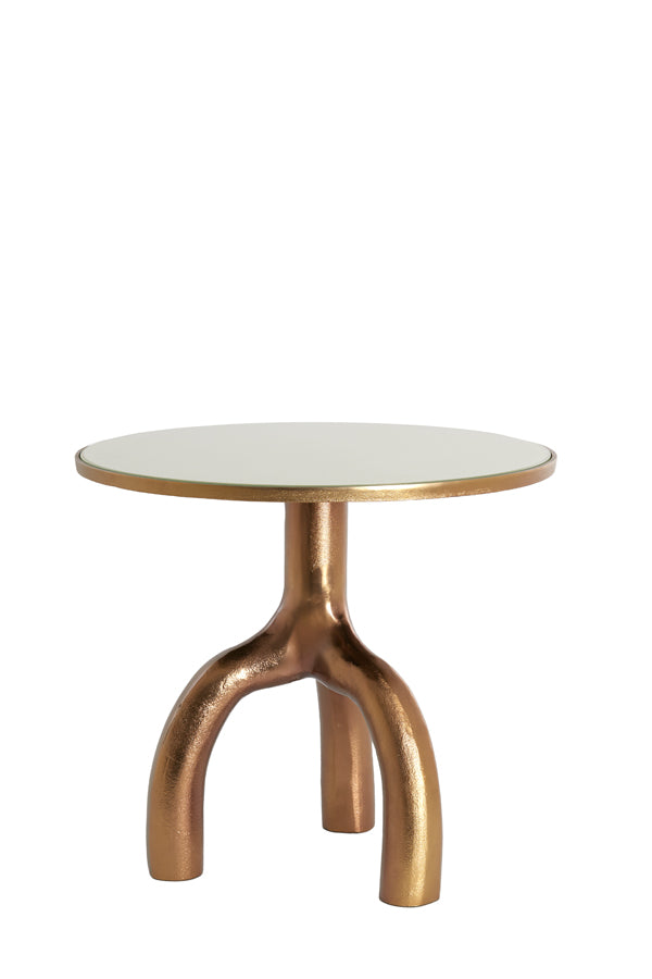 Light & Living bijzettafel MELLO - Ø50.5x45.5cm - bruin
