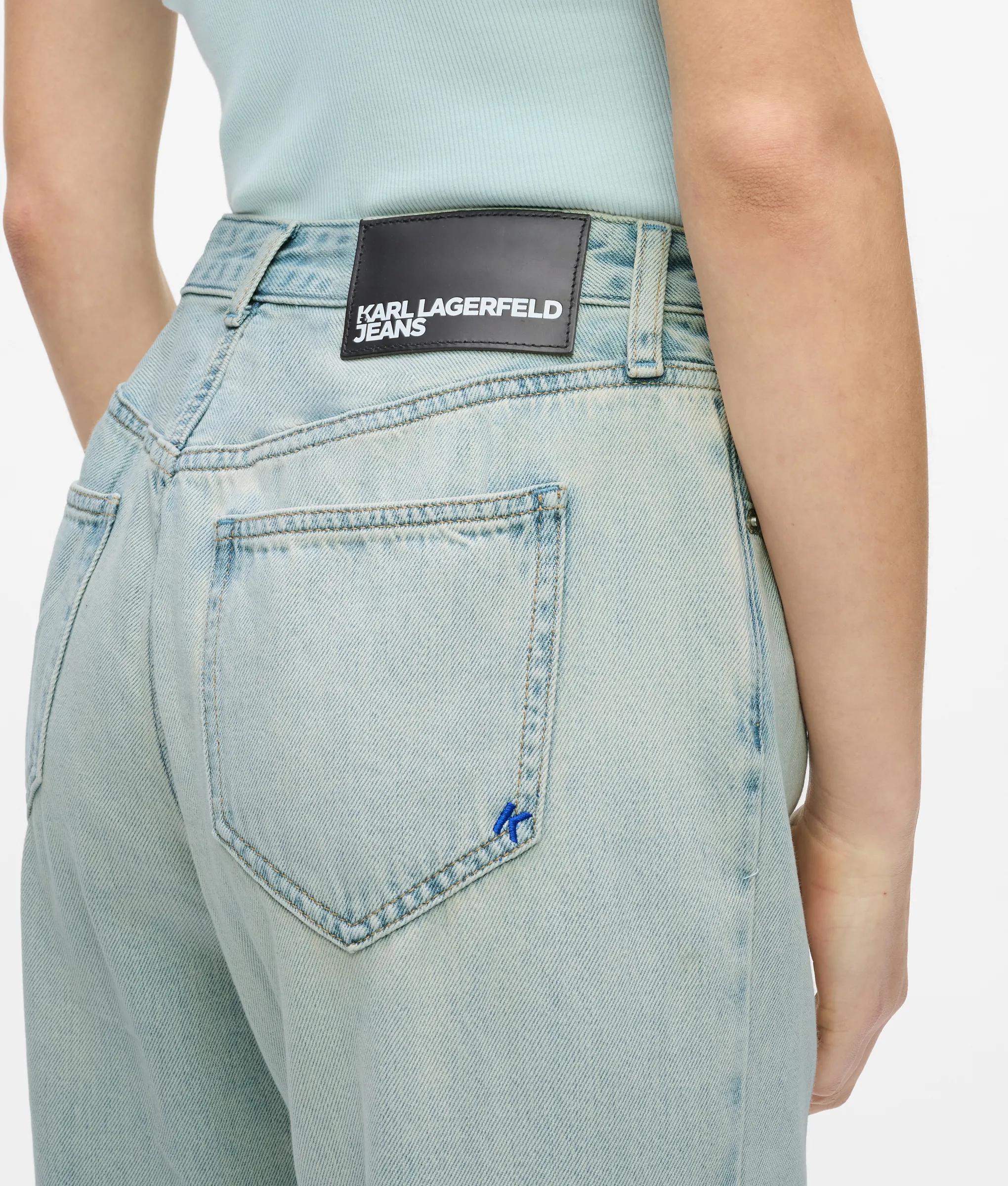 Jean droit bleu clair taille haute