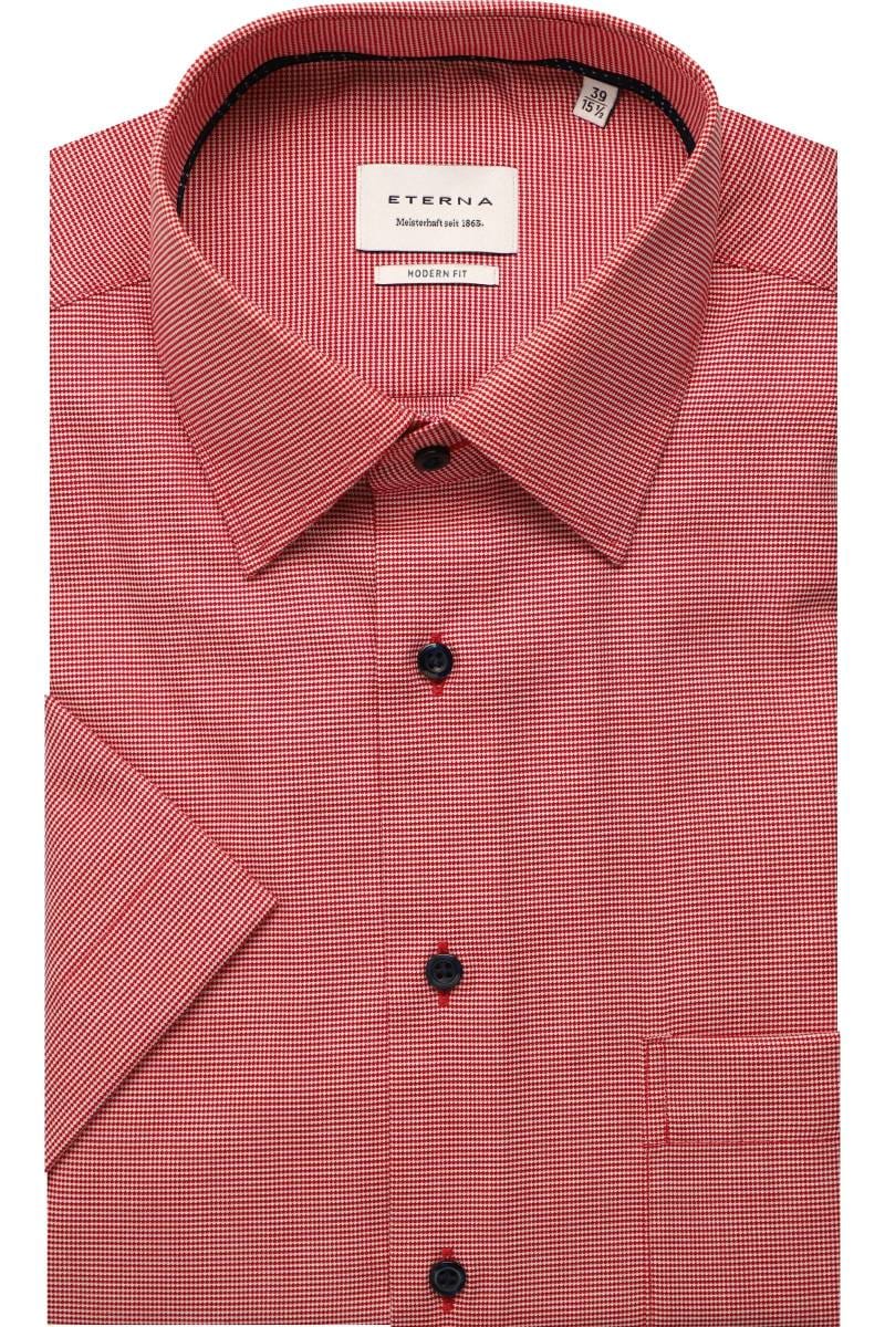 ETERNA Modern Fit Hemd rot, Strukturiert
