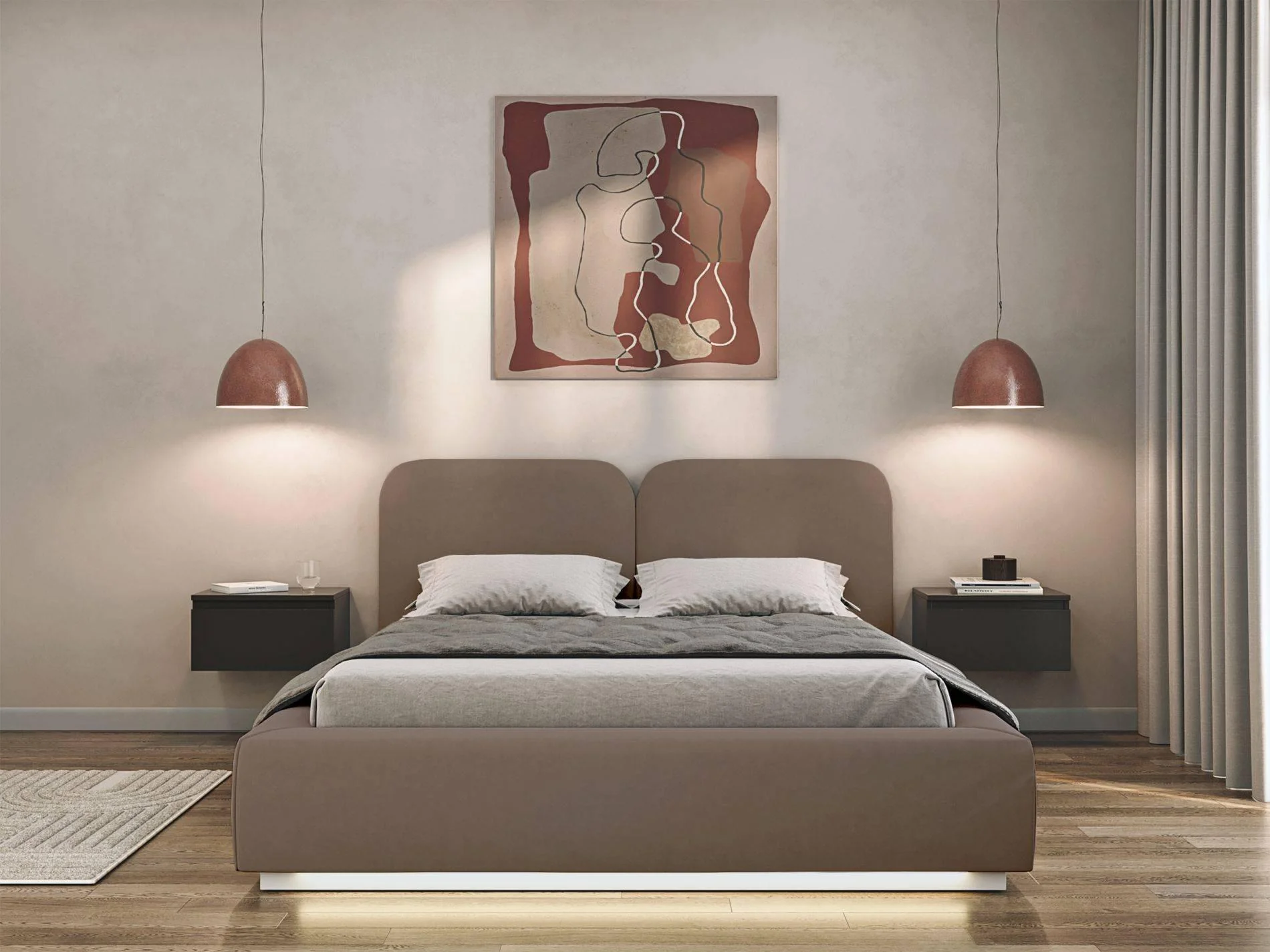 Bedframe Cremona velvet 180 x 200 cm met verlichting