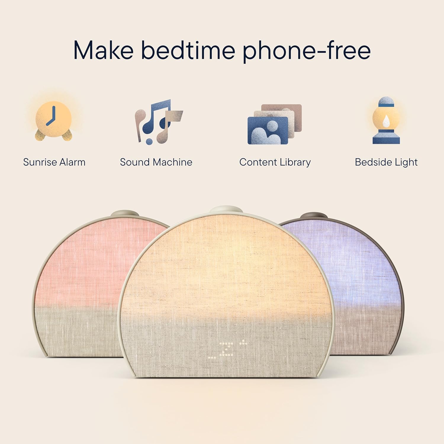 Hatch Restore 3 Sunrise Alarm Clock, Sound Machine, Smart Light (Cocoa) - White Noise, Screen-Free Sleep Routine
