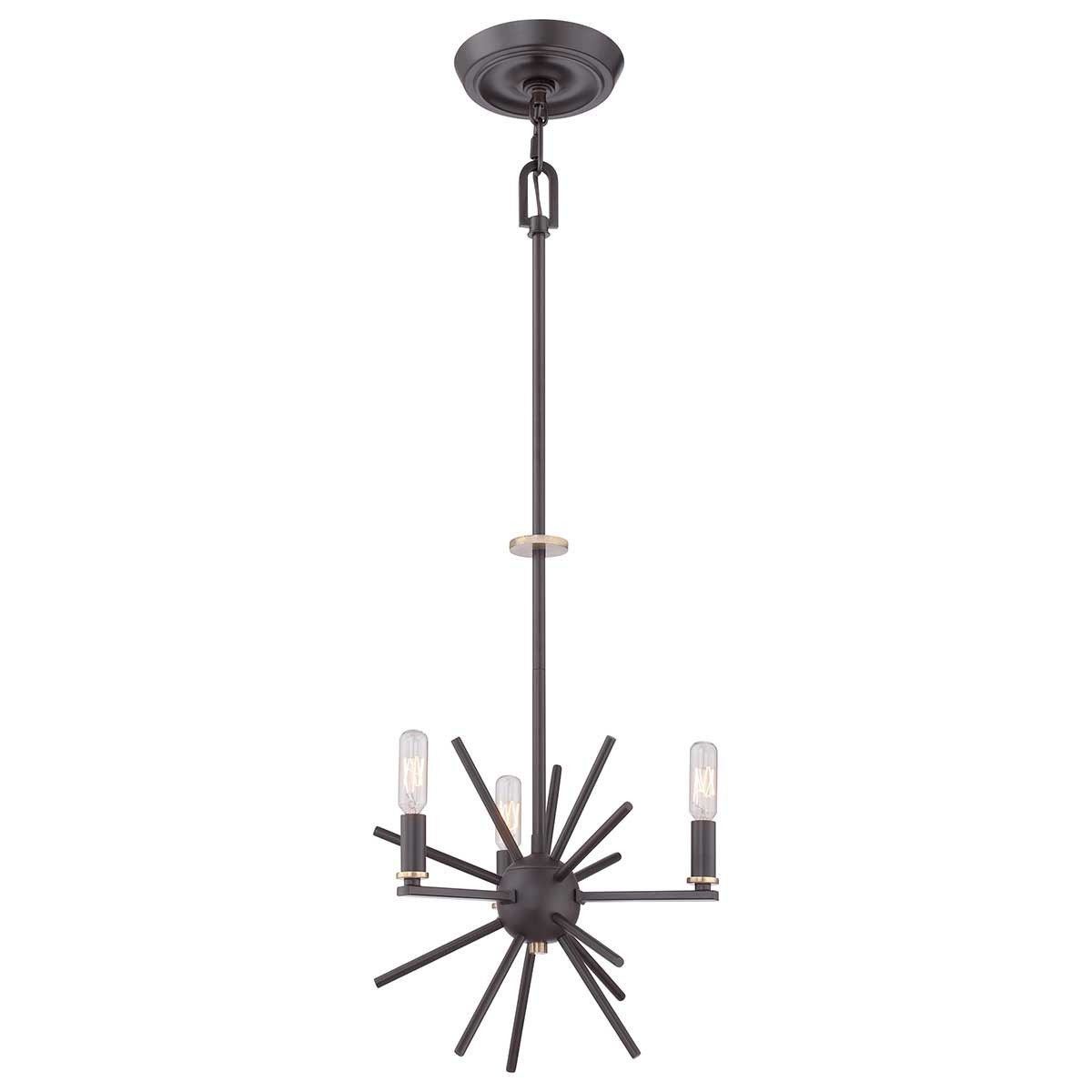 Lampa wisząca zachodni brąz Carnegie 3xE14x60W wym: 125,8x33x33 cm Quoizel