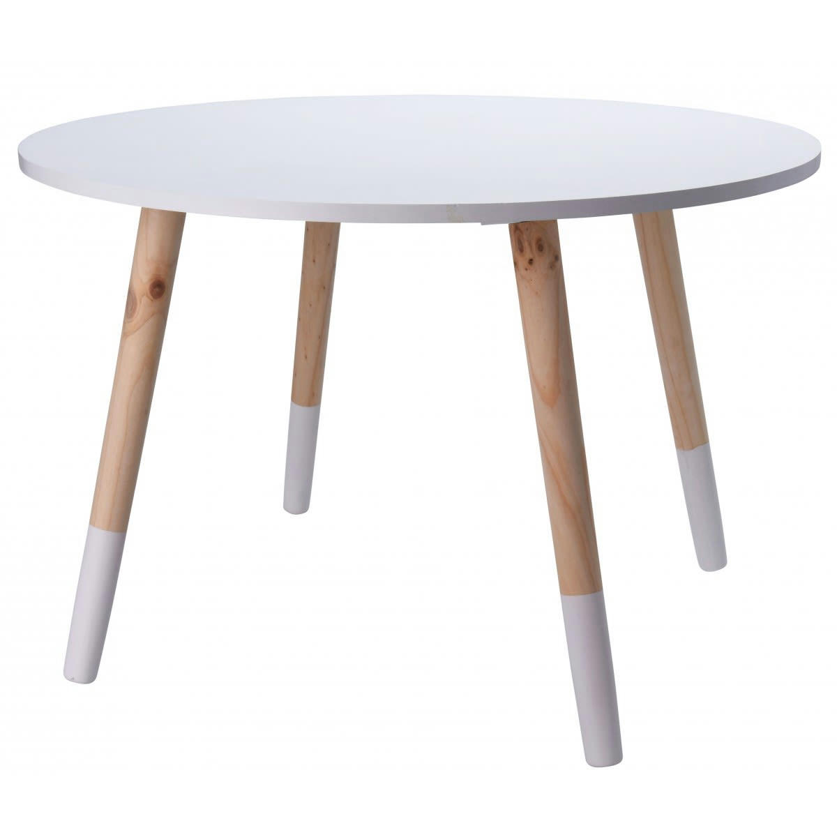 - Table enfant ronde bois blanc