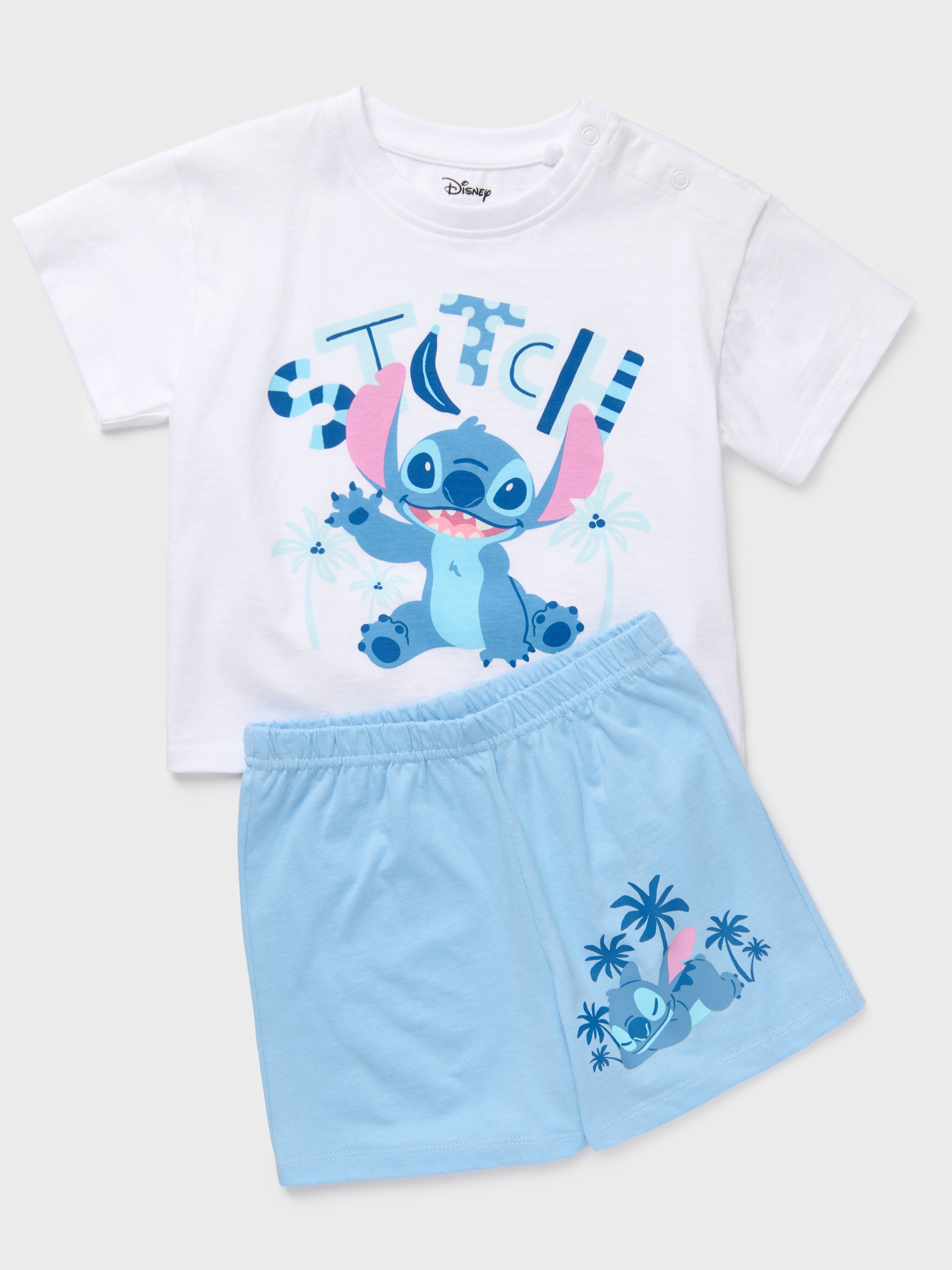 Bawełniana piżama dwuczęściowa z nadrukiem Stitch